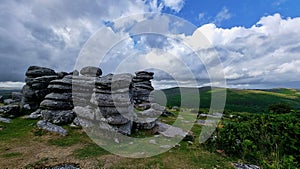 Combestone Tor, DARTMOOR NATIONAL PARK, DEVON UK photo