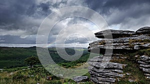 Combestone Tor, DARTMOOR NATIONAL PARK, DEVON UK photo