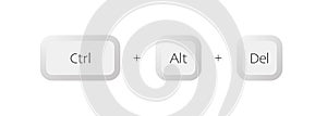 Combination of keyboard buttons Ctrl Alt Del