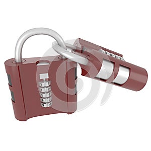 Combination lock with five digits