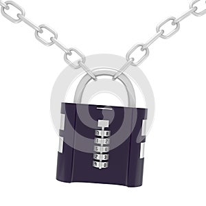 Combination lock with five digits