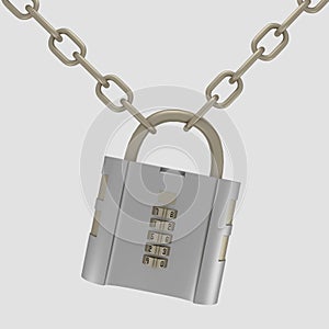 Combination lock with five digits