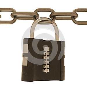 Combination lock with five digits