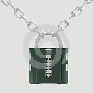 Combination lock with five digits