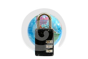 Combination lock and globe