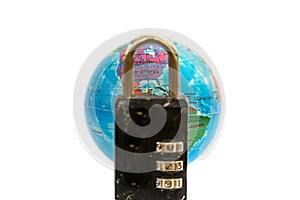 Combination lock and globe