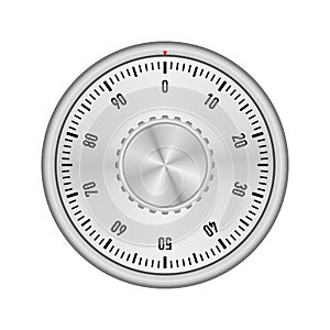 Combination lock safe on white background. Vector illustration