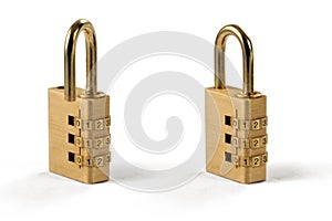 Combination Lock - Unlocked and Locked