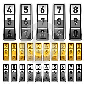 Combination lock vector design illustration