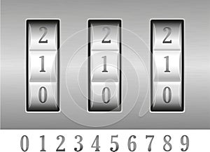 Combination lock vector illustration