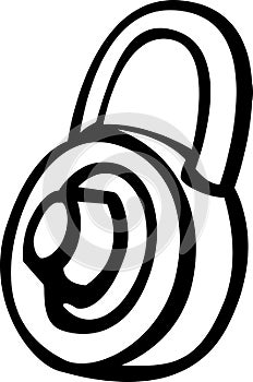 combination lock vector illustration