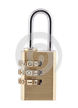 Combination padlock with clipping path
