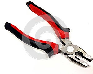 Combination plier with joint cutter in white background