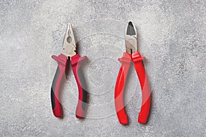 Combination pliers. Tools for cutting solid materials and multiwire cables. Professional ergonomic tools