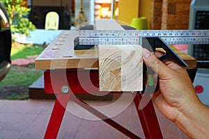 Combination square ruler