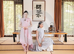 The combination of tea art-China tea ceremony photo
