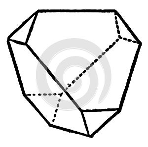 Combination of two Tetrahedra vintage illustration photo
