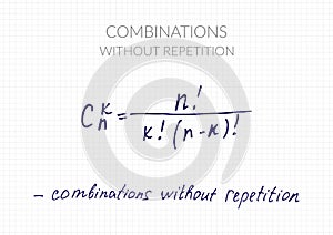 Combinations without repetition formula