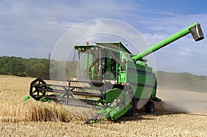 Combine on the field