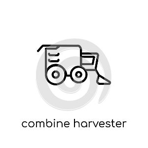 Combine harvester icon from Agriculture, Farming and Gardening c