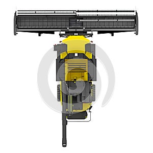 Combine harvester top view