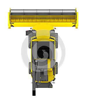 Combine harvester top view