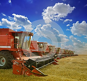 Combine harvesters photo