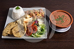 Combined dish with tilapia