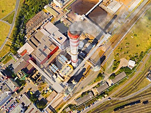 Combined heat and power plant with fuming chimney photo