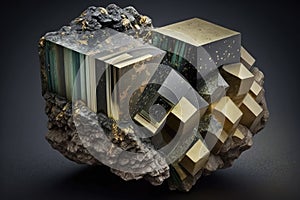 Combined pyrite and chalcopyrite baryte. Stones are formed naturally by minerals