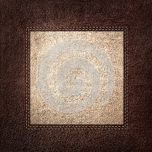 Combined stitched leather background photo