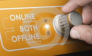 Combining both online and offline in a marketing strategy photo