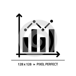 Combo chart black glyph icon