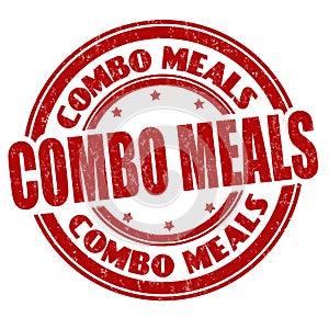 Combo meals sign or stamp