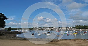 Combrit harbour, Finistere, Brittany, France.