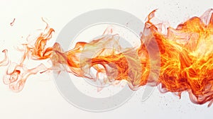 combusti flames on white