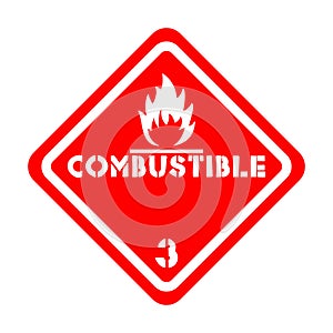 Combustible attention vector sign