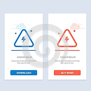Combustible, Danger, Fire, Highly, Science  Blue and Red Download and Buy Now web Widget Card Template