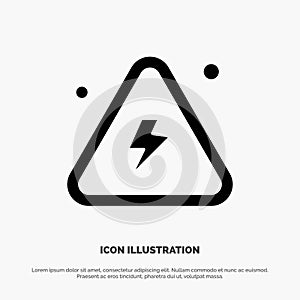 Combustible, Danger, Fire, Highly, Science solid Glyph Icon vector