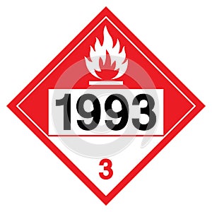 Combustible Liquid NOS UN1993 Symbol Sign, Vector Illustration, Isolate On White Background Label. EPS10 photo