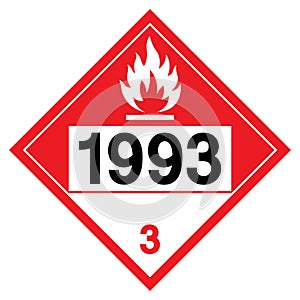 Combustible Liquid NOS UN1993 Symbol Sign, Vector Illustration, Isolate On White Background Label. EPS10