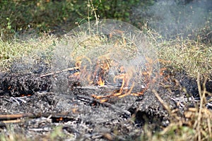 Burning causes pollution and affects the environment somewhere in Thailand