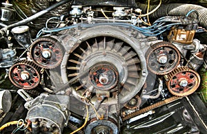 Combustion engine, detail of the old motor