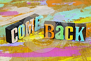 Come back welcome home please family return trip photo