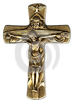 Come Holy Spirit Gold Crucifix
