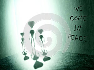 We come in peace