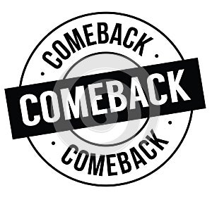 Comeback stamp on white