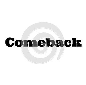 Comeback stamp on white