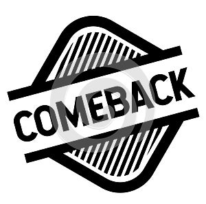Comeback stamp on white