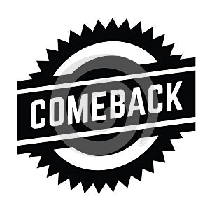 Comeback stamp on white